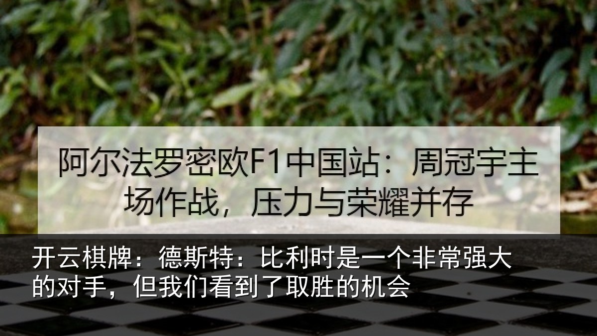 开云棋牌：德斯特：比利时是一个非常强大的对手，但我们看到了取胜的机会